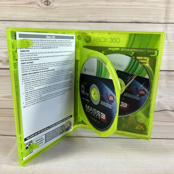 Mass Effect 3 (Xbox 360, 2012) Complete 2 Disc Game Tested/Working -CIB -Kinect - Picture 6 of 12